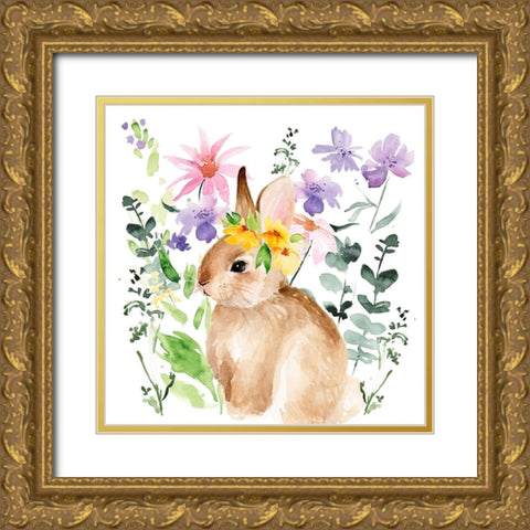 Watercolor Spring Garden I Gold Ornate Wood Framed Art Print with Double Matting by Parker, Jennifer Paxton