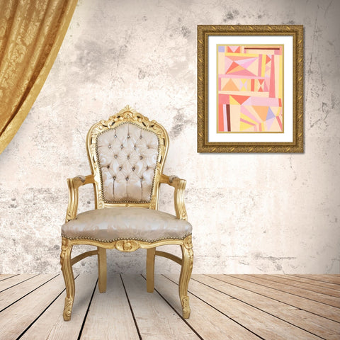 Blush Structure I Gold Ornate Wood Framed Art Print with Double Matting by Galapon, Nikki