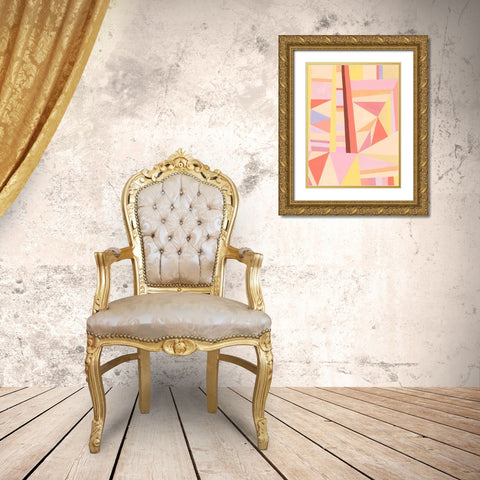 Blush Structure II Gold Ornate Wood Framed Art Print with Double Matting by Galapon, Nikki