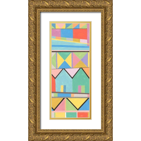 Flag Structure II Gold Ornate Wood Framed Art Print with Double Matting by Galapon, Nikki