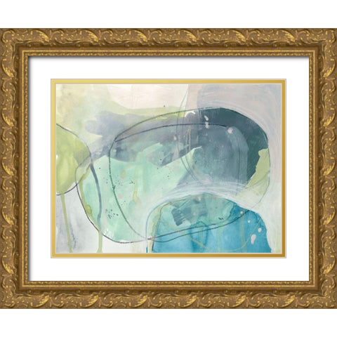 Sea Stone II Gold Ornate Wood Framed Art Print with Double Matting by Vess, June Erica