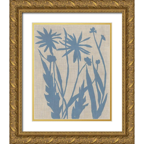 Dusk Botanical III Gold Ornate Wood Framed Art Print with Double Matting by Zarris, Chariklia