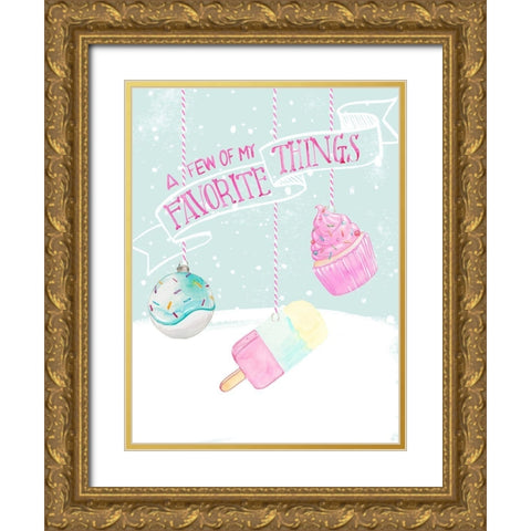 Candy Christmas II Gold Ornate Wood Framed Art Print with Double Matting by Parker, Jennifer Paxton