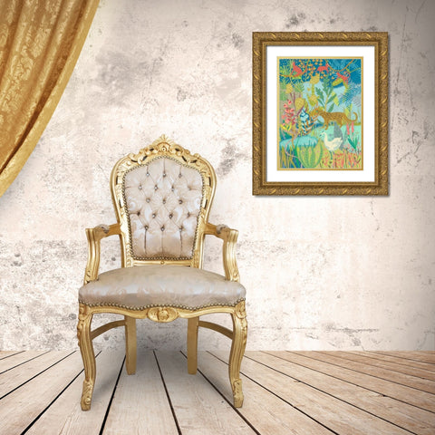 Jungle Dreaming I Gold Ornate Wood Framed Art Print with Double Matting by Zarris, Chariklia