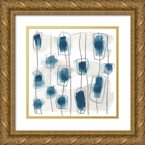 Insho IV Gold Ornate Wood Framed Art Print with Double Matting by Vess, June Erica