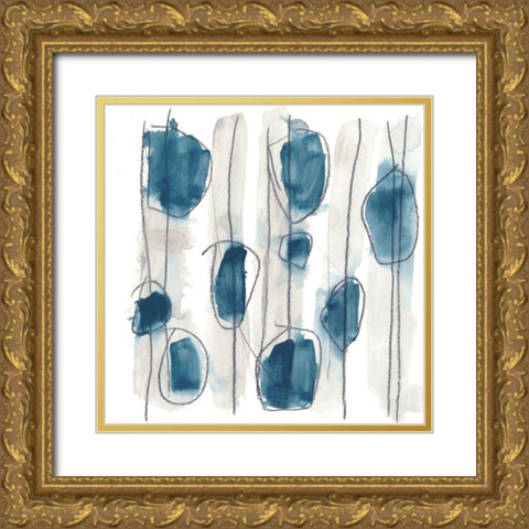 Insho VI Gold Ornate Wood Framed Art Print with Double Matting by Vess, June Erica