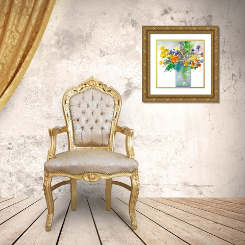 Garden Elements II Gold Ornate Wood Framed Art Print with Double Matting by Dixon, Samuel