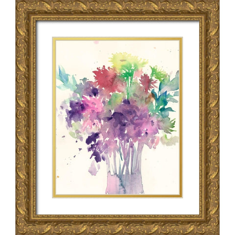 Color Combinations I Gold Ornate Wood Framed Art Print with Double Matting by Dixon, Samuel