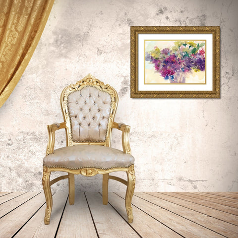 Color Combinations III Gold Ornate Wood Framed Art Print with Double Matting by Dixon, Samuel