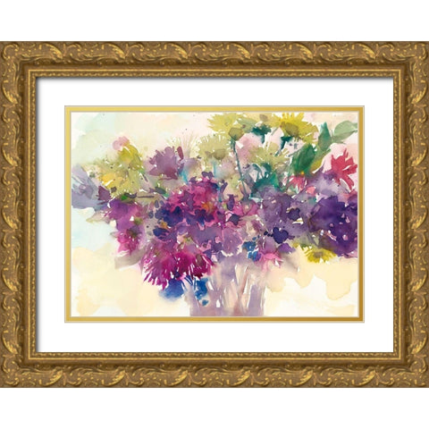 Color Combinations III Gold Ornate Wood Framed Art Print with Double Matting by Dixon, Samuel