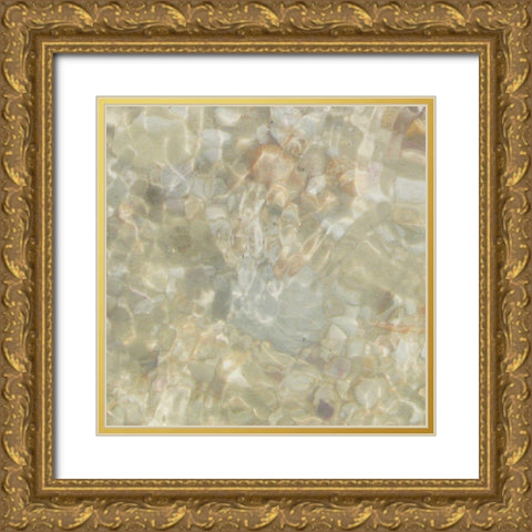 Shell Squares III Gold Ornate Wood Framed Art Print with Double Matting by Ilosky, Pam