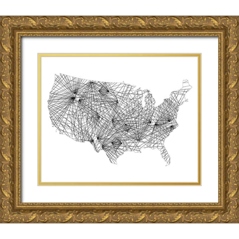 United Matrix Gold Ornate Wood Framed Art Print with Double Matting by Goldberger, Jennifer