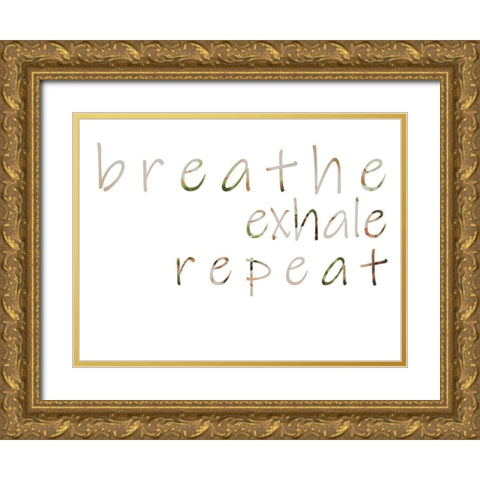 Positive Mantra III Gold Ornate Wood Framed Art Print with Double Matting by Goldberger, Jennifer