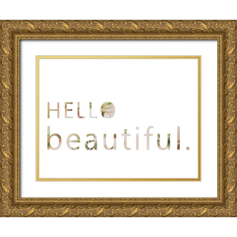 Positive Mantra IV Gold Ornate Wood Framed Art Print with Double Matting by Goldberger, Jennifer