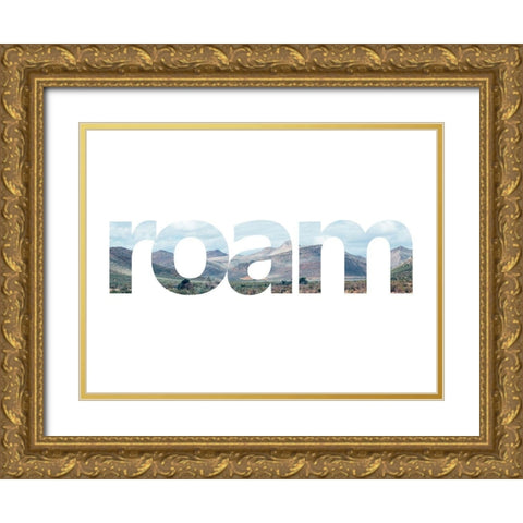 Positive Mantra V Gold Ornate Wood Framed Art Print with Double Matting by Goldberger, Jennifer