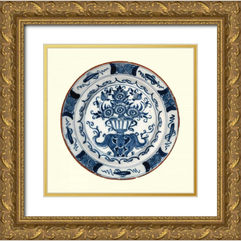 Non-embellished Earthenware VI Gold Ornate Wood Framed Art Print with Double Matting by Vision Studio