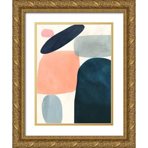 Gem Totem I Gold Ornate Wood Framed Art Print with Double Matting by Borges, Victoria