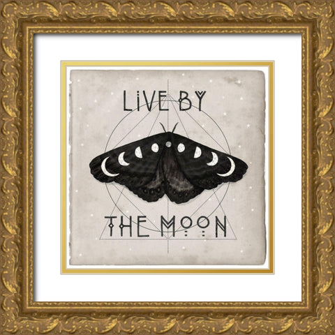 Live by the Moon I Gold Ornate Wood Framed Art Print with Double Matting by Borges, Victoria
