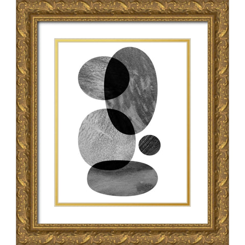 Moving Orbs I Gold Ornate Wood Framed Art Print with Double Matting by Sizemore, Natalie