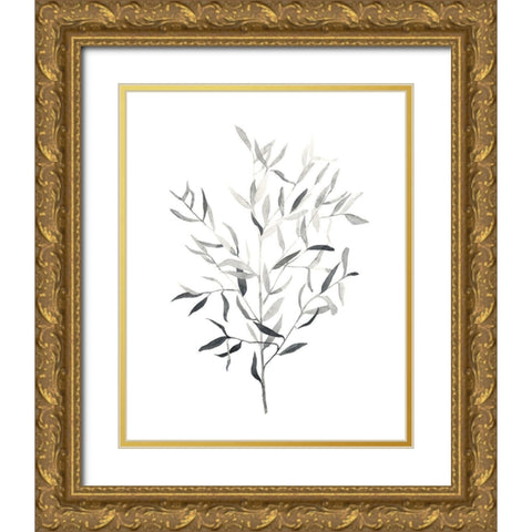 Paynes Grey Botanicals III Gold Ornate Wood Framed Art Print with Double Matting by Scarvey, Emma