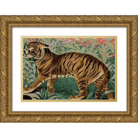 Concrete Jungle Cat II Gold Ornate Wood Framed Art Print with Double Matting by Fagalde, Jarman