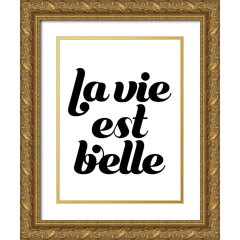 La Vie III Gold Ornate Wood Framed Art Print with Double Matting by Popp, Grace