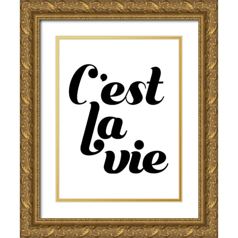 La Vie IV Gold Ornate Wood Framed Art Print with Double Matting by Popp, Grace