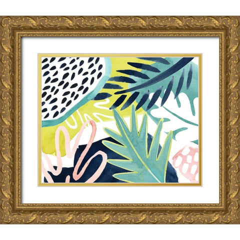 Tropical Salve I Gold Ornate Wood Framed Art Print with Double Matting by Popp, Grace