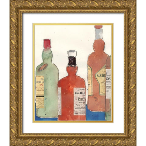 Malt Scotch II Gold Ornate Wood Framed Art Print with Double Matting by Dixon, Samuel