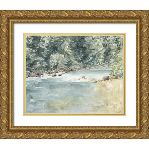 Virginia Woods II Gold Ornate Wood Framed Art Print with Double Matting by Chabot, Natasha