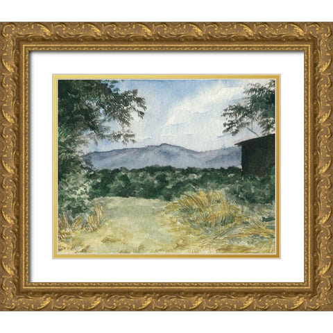 Virginia Woods III Gold Ornate Wood Framed Art Print with Double Matting by Chabot, Natasha