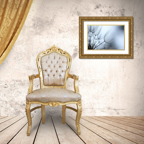 Macro Dandilion XI Gold Ornate Wood Framed Art Print with Double Matting by Stramel, Renee W.