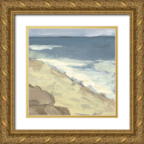 Oceanside I Gold Ornate Wood Framed Art Print with Double Matting by Wang, Melissa