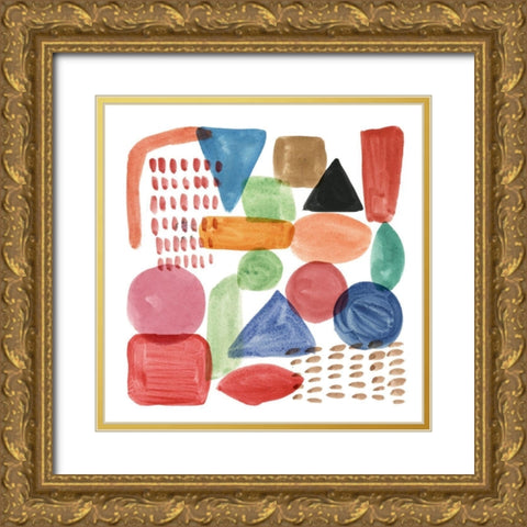 Colour Code II Gold Ornate Wood Framed Art Print with Double Matting by Wang, Melissa