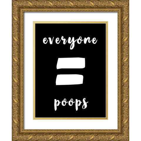 Human Bathroom II Gold Ornate Wood Framed Art Print with Double Matting by Fagalde, Jarman