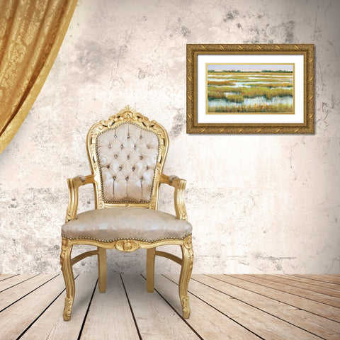 Serene Marshland II Gold Ornate Wood Framed Art Print with Double Matting by OToole, Tim