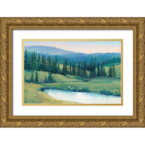 Mountain Retreat II Gold Ornate Wood Framed Art Print with Double Matting by OToole, Tim