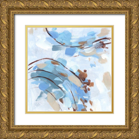 Restless Wave II Gold Ornate Wood Framed Art Print with Double Matting by Wang, Melissa