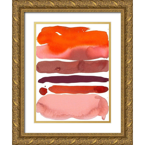 Tuscan Sunset II Gold Ornate Wood Framed Art Print with Double Matting by Delamater, Rob