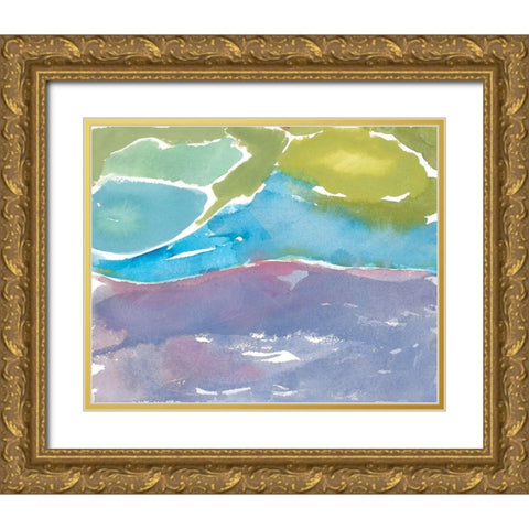 Abstract Italian Landscape IV Gold Ornate Wood Framed Art Print with Double Matting by Delamater, Rob