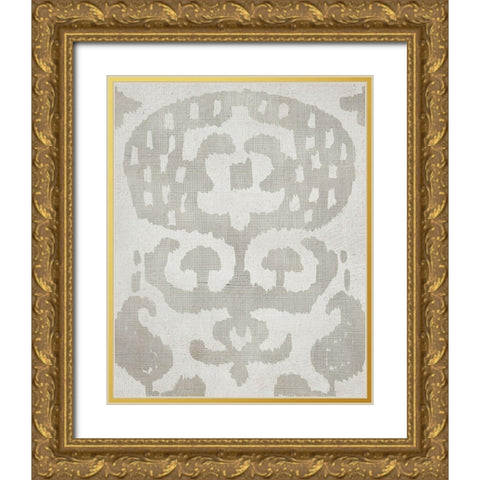 Shadow Ikat I Gold Ornate Wood Framed Art Print with Double Matting by Zarris, Chariklia