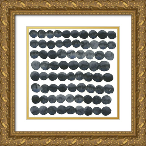 Blue Grey Balance II Gold Ornate Wood Framed Art Print with Double Matting by Scarvey, Emma