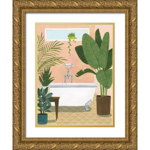 Bathtub Oasis I Gold Ornate Wood Framed Art Print with Double Matting by Popp, Grace