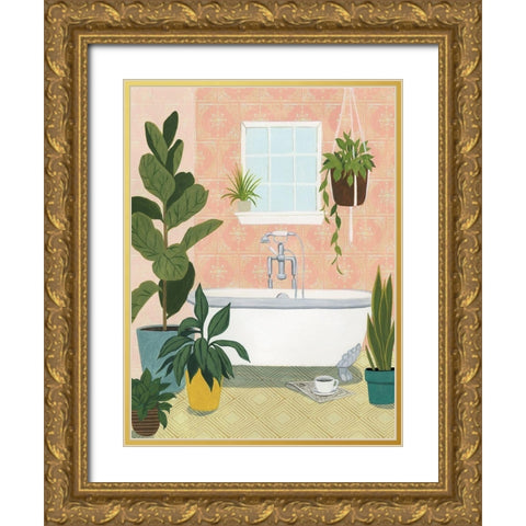 Bathtub Oasis II Gold Ornate Wood Framed Art Print with Double Matting by Popp, Grace