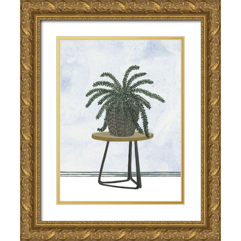 Mes Plants II Gold Ornate Wood Framed Art Print with Double Matting by Wang, Melissa