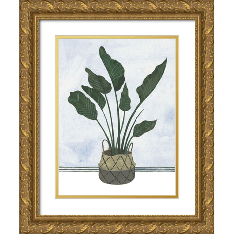 Mes Plants III Gold Ornate Wood Framed Art Print with Double Matting by Wang, Melissa