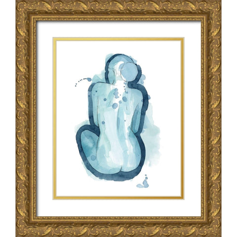 Serena I Gold Ornate Wood Framed Art Print with Double Matting by Popp, Grace