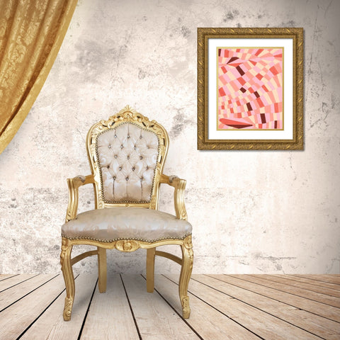 Grid Flow I Gold Ornate Wood Framed Art Print with Double Matting by Galapon, Nikki