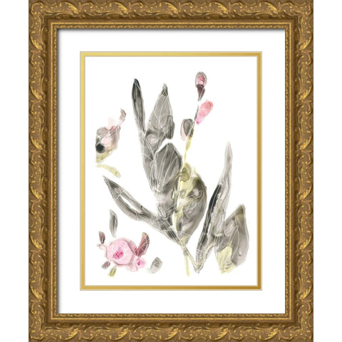 Shadow Garden II Gold Ornate Wood Framed Art Print with Double Matting by Vess, June Erica