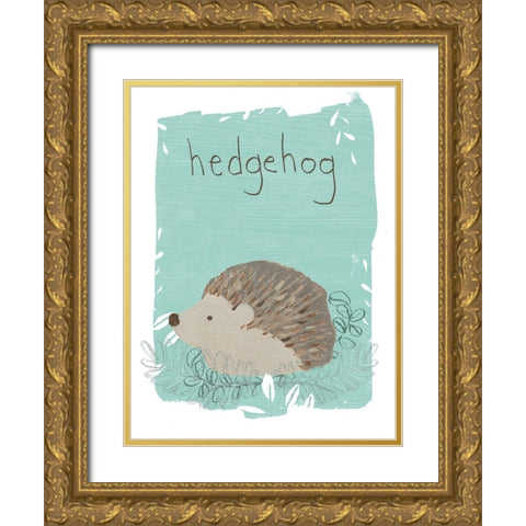 Critter Cameo I Gold Ornate Wood Framed Art Print with Double Matting by Vess, June Erica